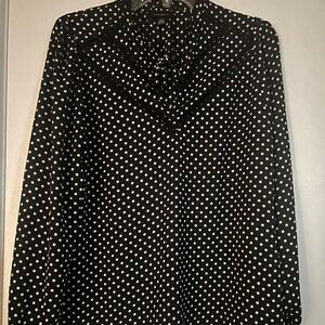Tamara H NWOT Black and White Polka Dot Women's Top size S